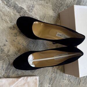Jimmy Choo Black Suede Pointed-Toe Pumps, brand new in box and bag, size 41